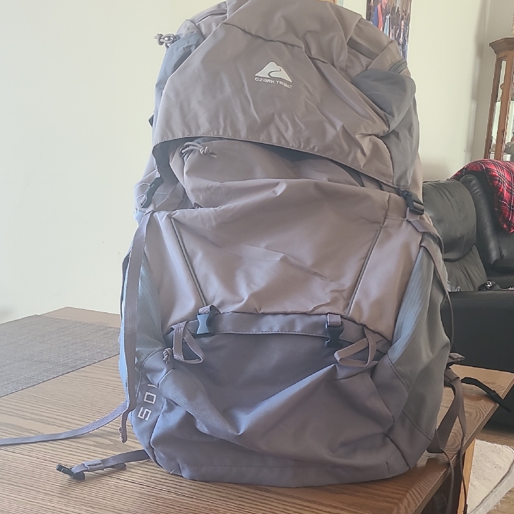 Ozark Trail Gray Backpack Durable and Spacious